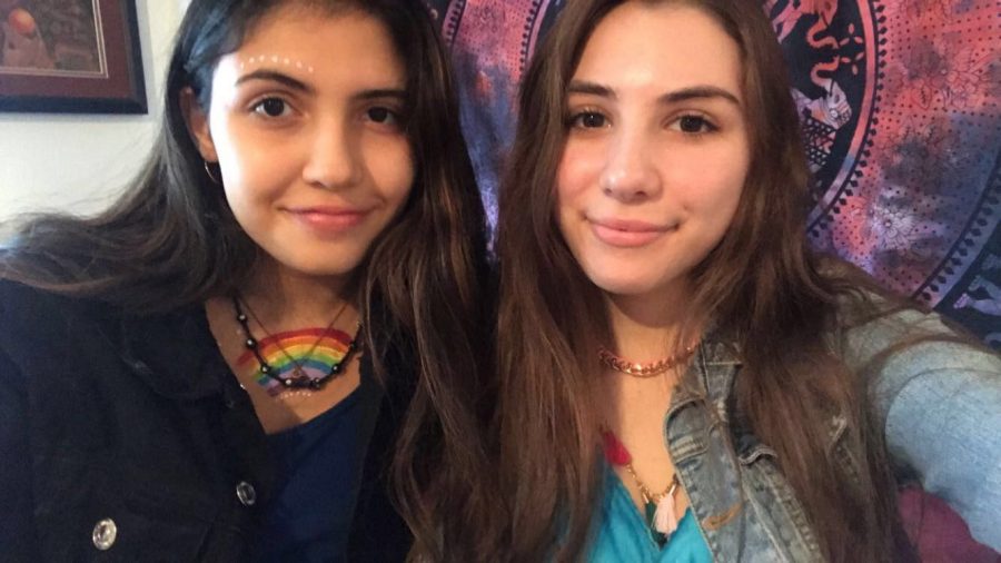 Mariella Novo and Angelica Rivera-Oliveira, both seniors at SWHS, attend Hartford’s Pride Parade in support of the LGBT community in 2017.
