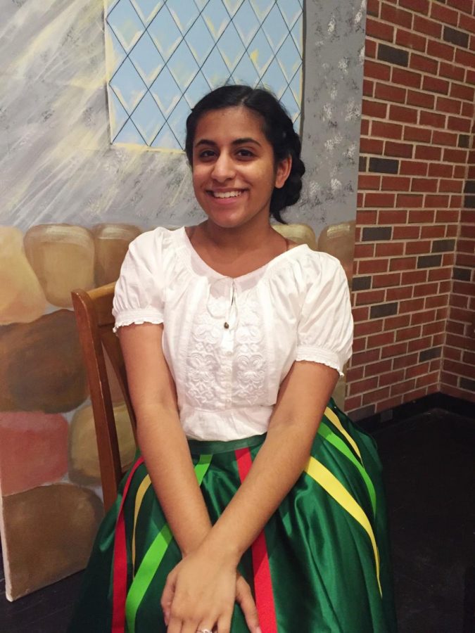 Anthara Shivkumar after the last tech rehearsal that was held on November 7th, 2018.