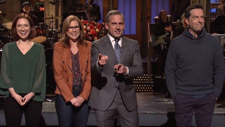 Steve Carell and other Office actors are viewed on SNL recently