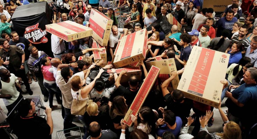 An example of the chaos one might encounter during Black Friday shopping.