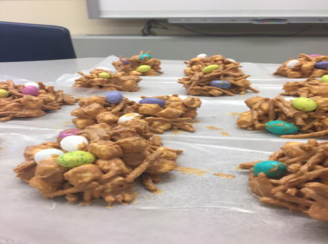 Easter themed snacks at Cooking Club. 