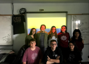 Members of UFCO pose together in Mr. Stead’s room on May 16th, 2019 after discussing future plans for fundraising. 