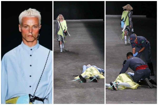 Tales Soares collapses during his walk on the runway and is pronounced dead soon after.