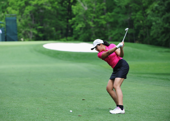 Mazdumar playing in the Wells Fargo Progam championships (a PGA event)