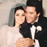 Elvis and Priscilla Presley on their wedding day.