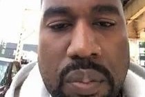 Kanye West pictured on an Instagram live stream 
