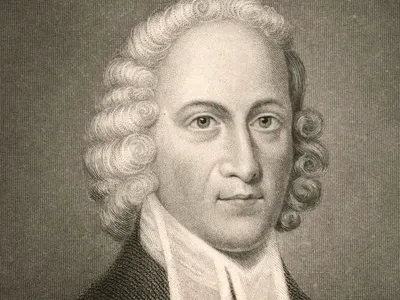 Jonathan Edwards, famed sermon writer of the Enlightenment period whose birthplace is recognized on Main Street in South Windsor.