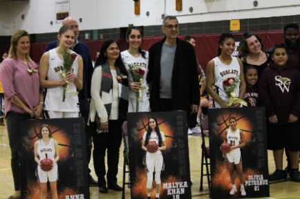 Seniors Anna Matus, Malyka Kahn, Olivia Petgrave and their Families