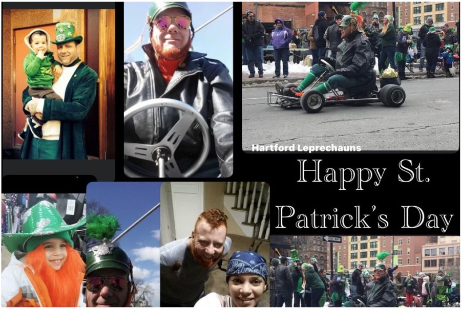 Local Irish Americans showing their pride throughout the years. Getting together to watch and ride in the parade. 
