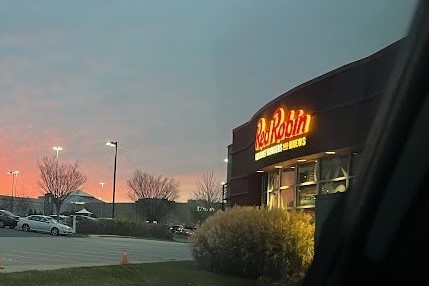 Red Robin restaurant, located in the Buckland Hills Mall Plaza in Manchester.