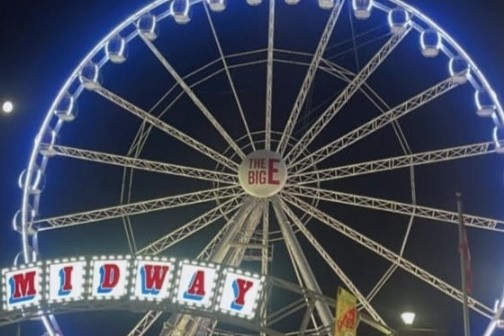 One of the most famous rides at the Big E, Midway the Ferris Wheel.