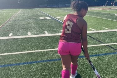 Sophomore Vanessa Leigl is highlighted as a feature athlete for J.V. girls field hockey. 