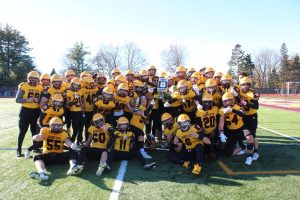 The South Windsor Bobcats celebrate their victory over Enfield and prepare for battle tonight against the Maloney Spartans in the playoffs.
