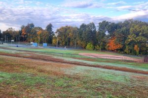 Proposed location of the new lighted turf field, currently baseball field, and SWHS tennis courts.
