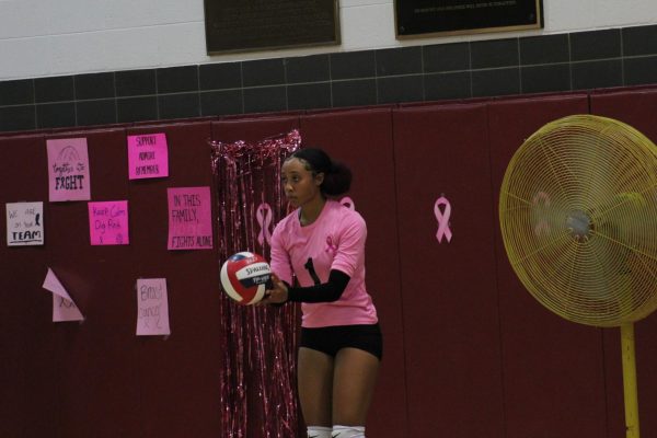 Sophomore volleyball starter, London Bascomb has had an incredible season helping her team make it to the second round of the state tournament. 