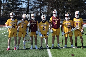 South Windsor varsity lacrosse wearing their new jerseys for the first time this season.