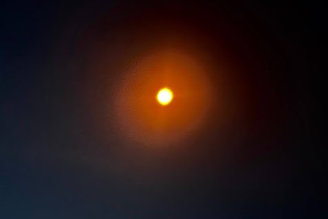 A view of the eclipse from the town of South Windsor.
