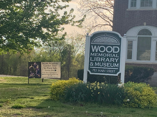 The South Windsor Garden Tour and Plant Sale advertised by the Wood Memorial Library & Museum.