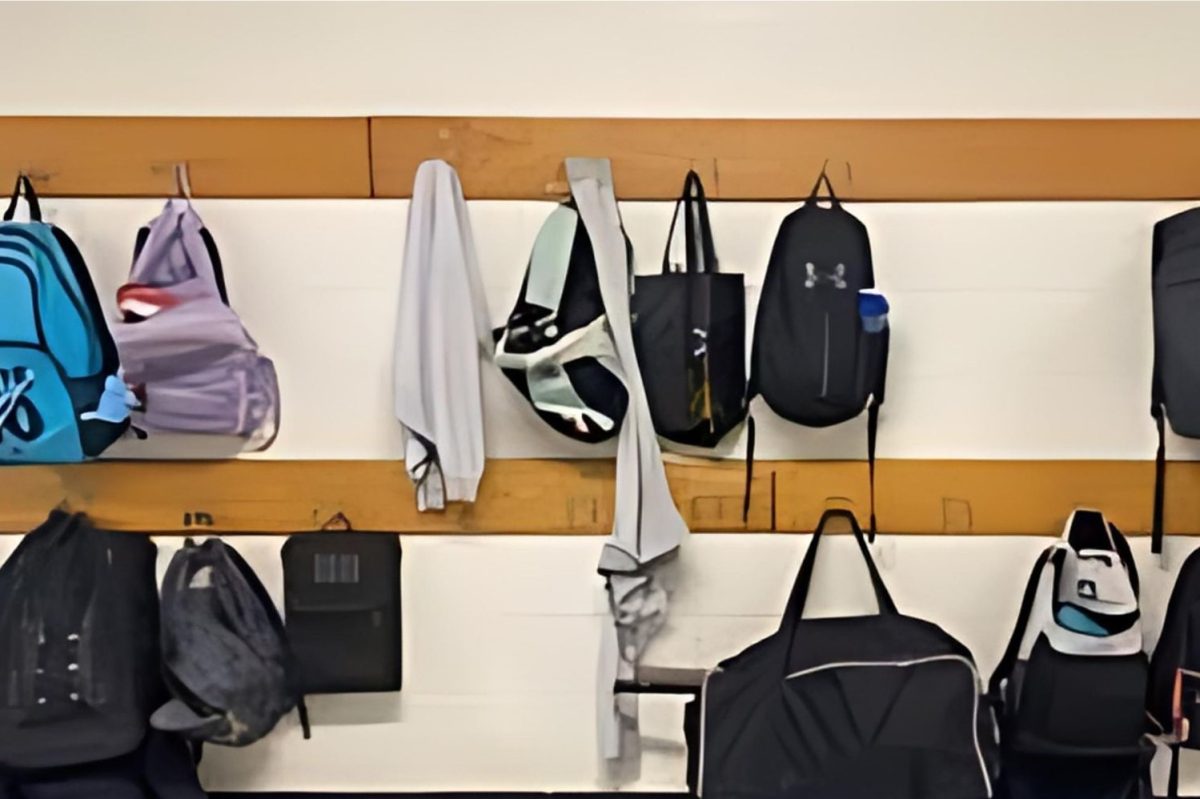 Students from Washburn High School hooks in the hallways rather than lockers.