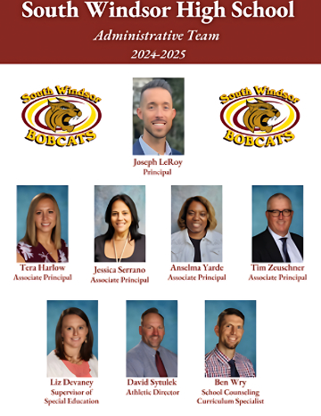 Flyer released containing the updated SWHS administration team for the next school year. (Created with Canva)
