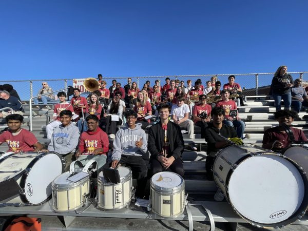 Pep Band performing during the South Windsor High School Homecoming football game.