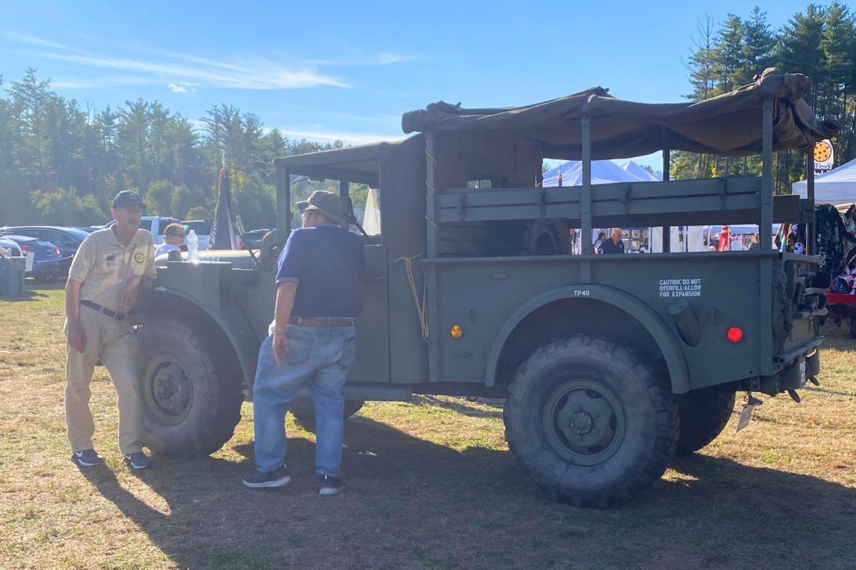 A military truck was on display for fair goers in honor of local veterans. 