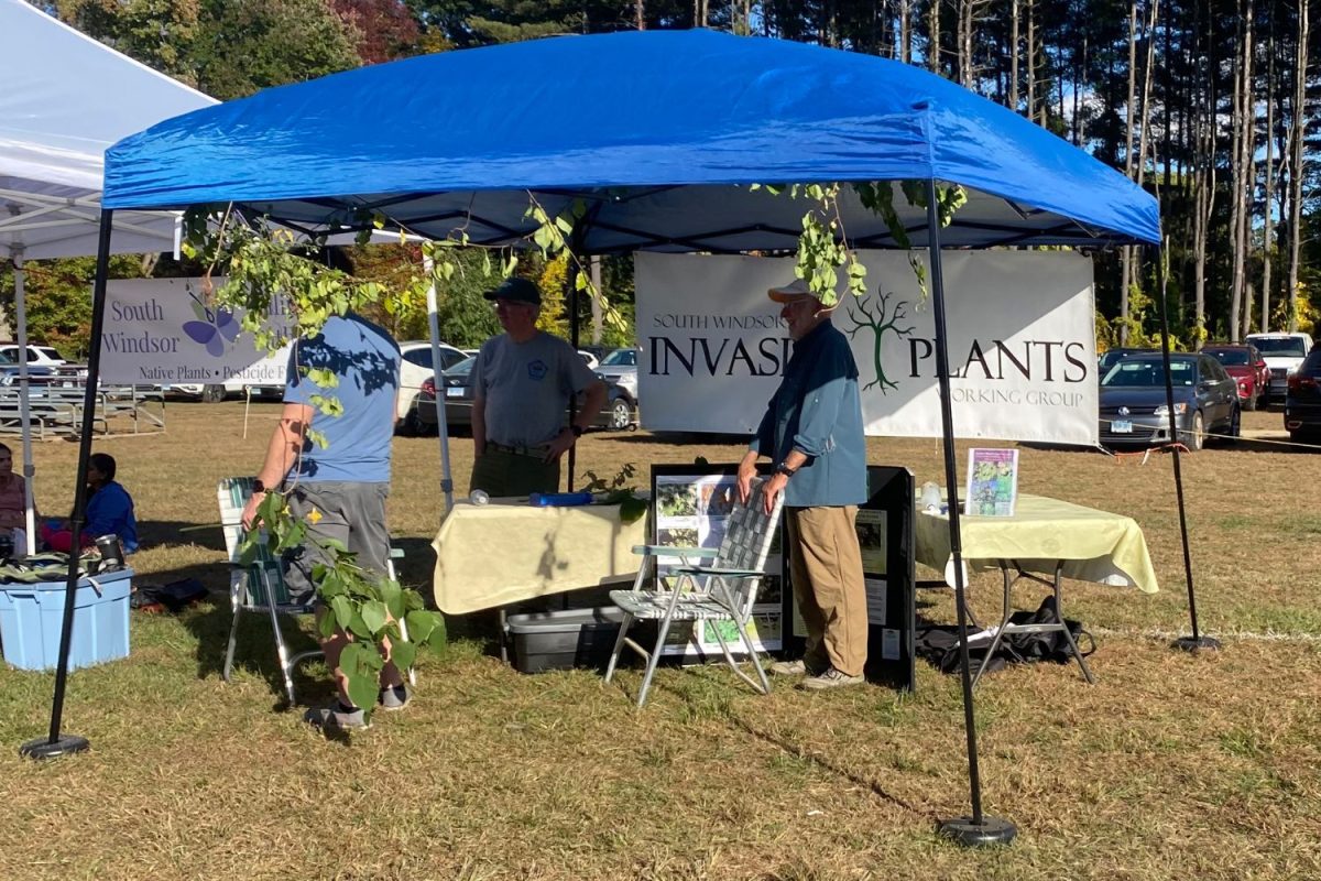 The South Windsor Invasive Plants Working Group gave out information on plant species. 