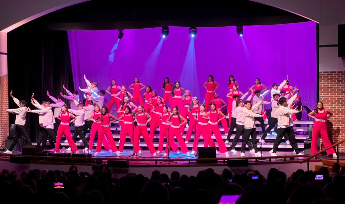 South Windsor High Schools, Choral Spectrum, preforms a dance number at the 2024 Winter Choral Concert.