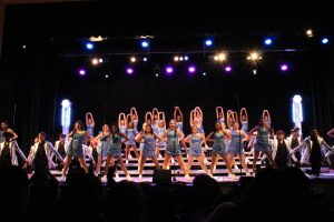 South Windsor High Schools Choral Spectrum, on the stage at their first competition of the season . (Meredith Olints) 