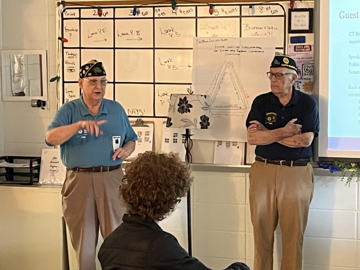 American Legion members explain how students can get involved in local politics through the Boys State program. 