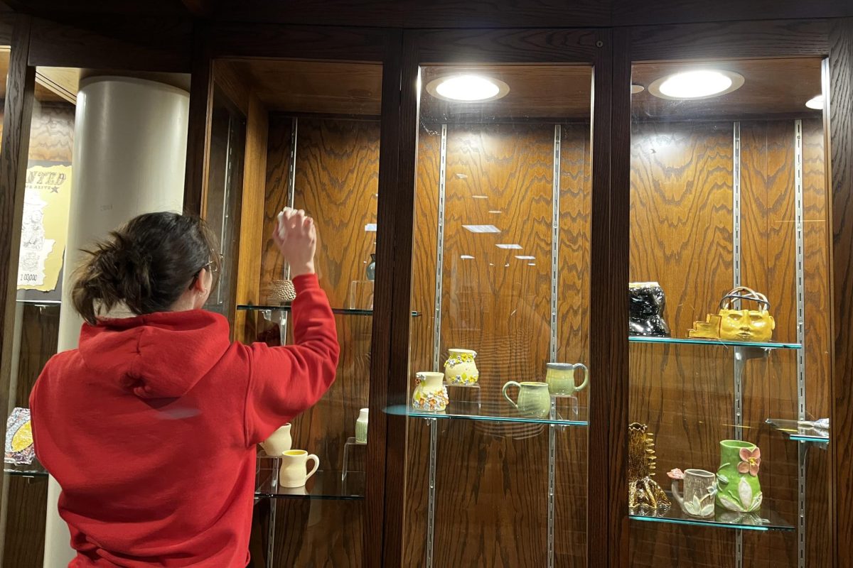 Exhibits from the senior art show that were displayed at the South Windsor Public Library. 