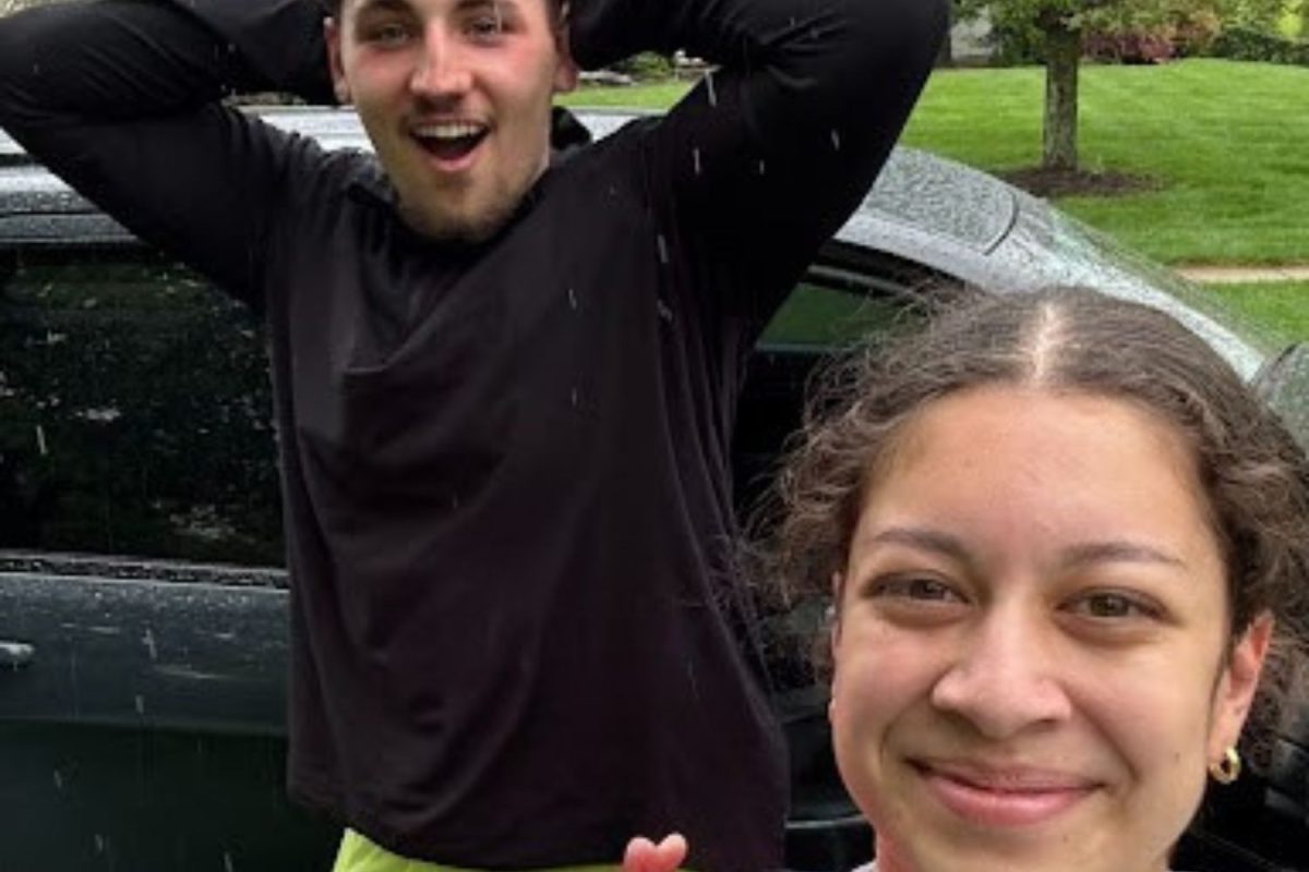 Sophia smiles proudly after eliminating Nate after a foot chase. (Sophia Ghagare)