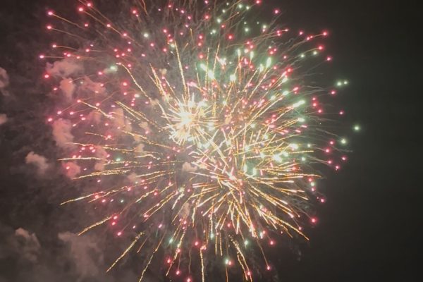 Fireworks lit up the night sky concluding Armed Forces Day in South Windsor. 