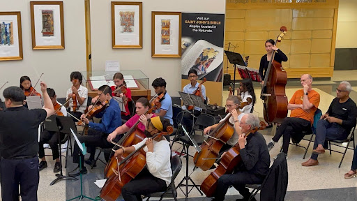 South Windsor's orchestra, Sol Solis, performing at St Francis Hospital. (photo courtesy of Yanina Holovatska)
