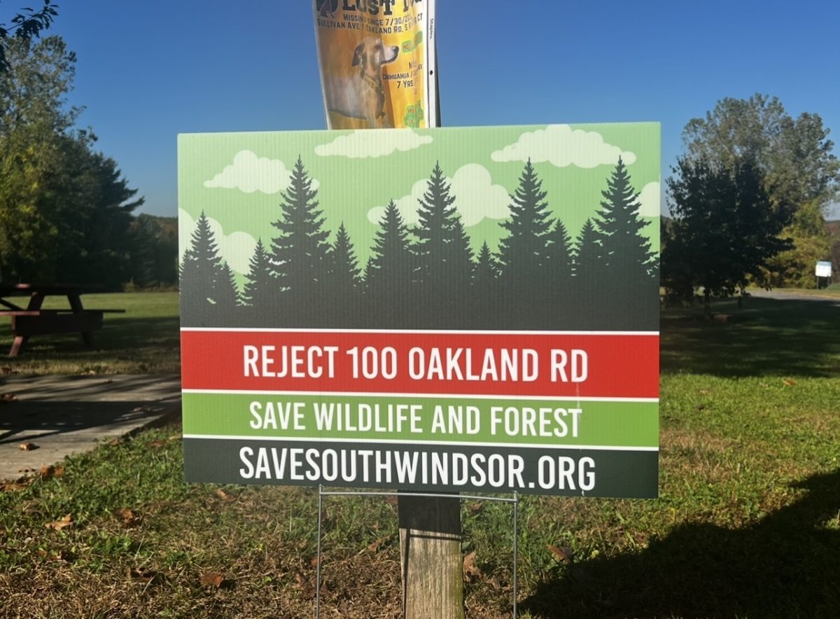Local protesting in the form of yard signs has spread throughout South Windsor.