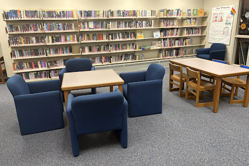A view of the inside of South Windsor's Public Library where Improv takes place. 