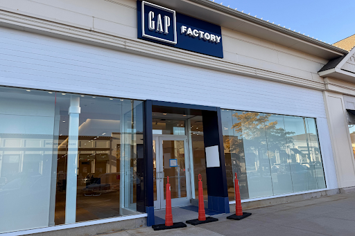 The new GAP Factory store under construction in the Shops at Evergreen Walk.