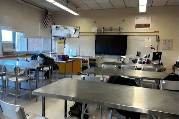 Chef Sullivan's room is held in the annex, where the FCCLA meetings are held.