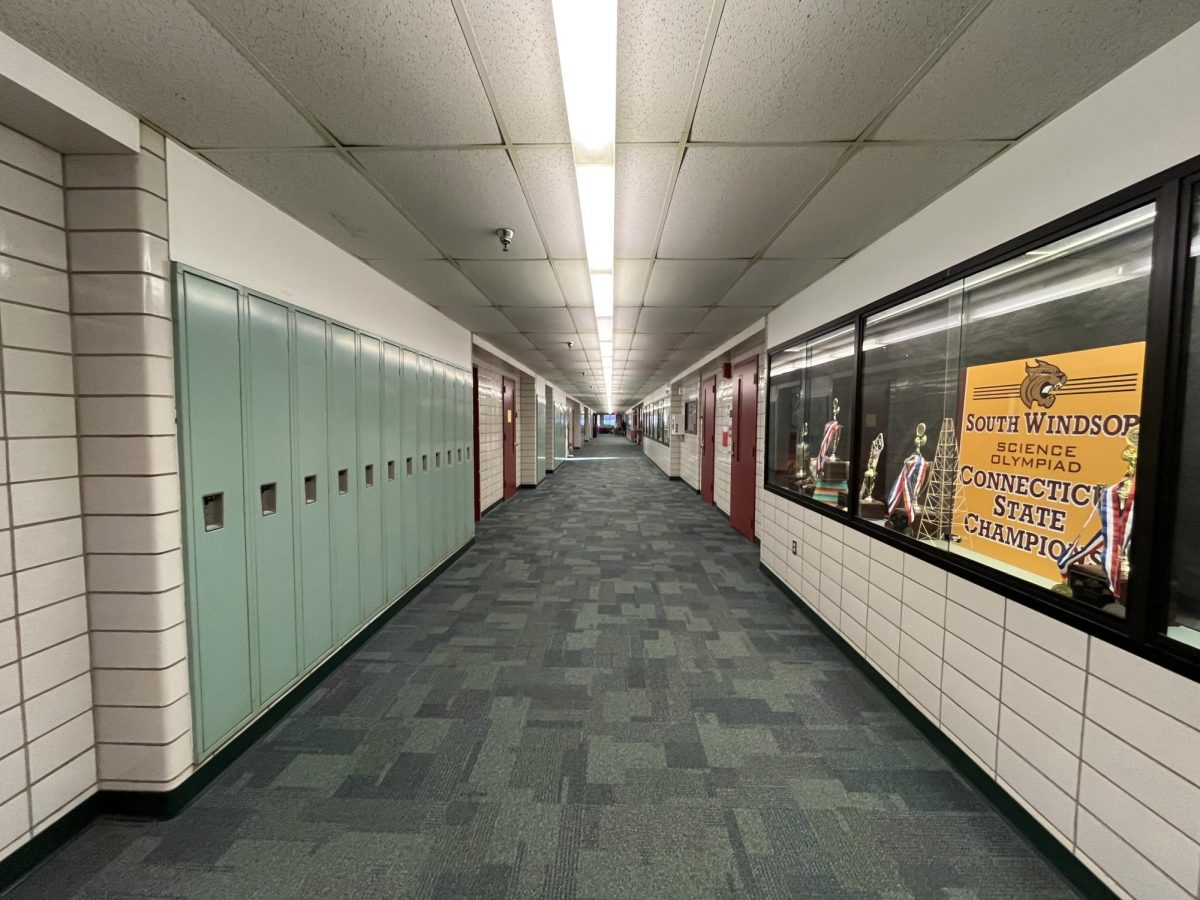 The science hallway where the emergency was said to occur. 