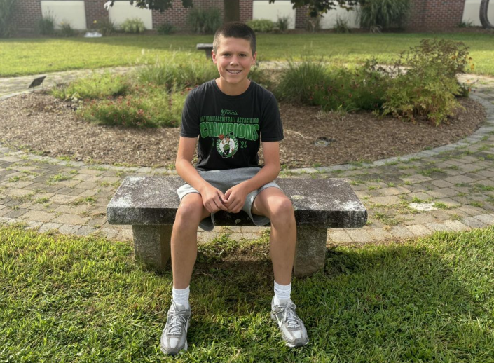 Connor Hall sits for South Windsor High School's Journalism class pictures.
