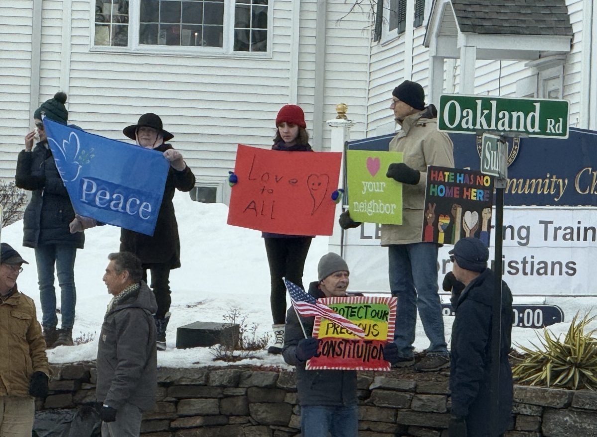 South Windsor residents protest Immigration Customs Enforcement presence in Connecticut. 