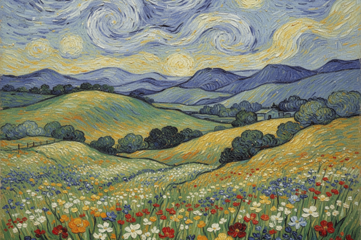 A painting generated by Canva AI in response to a short prompt.